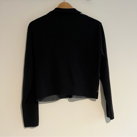 Vintage Esprit wool zip-up collared polo plaid sweater - Picture 3 of 4